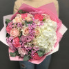 Изображение 4 - Букет с гортензией гипсофилой и розой - купить в Москве