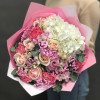 Изображение 6 - Букет с гортензией гипсофилой и розой - купить в Москве