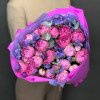 Изображение 9 - Букет из кустовой пионовидной розы со статицей - купить в Москве