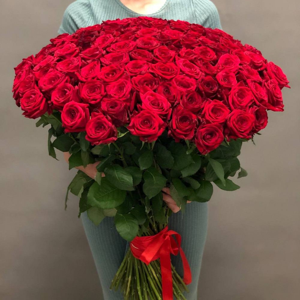 Изображение - Букет красных Роз 80 см - купить в Москве