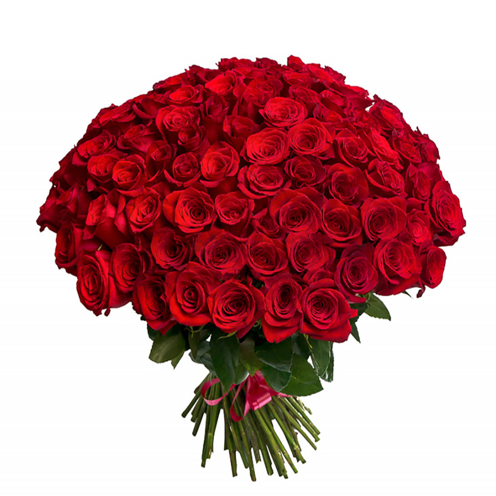 Изображение - Букет из 101 красной розы 80 см - купить в Москве