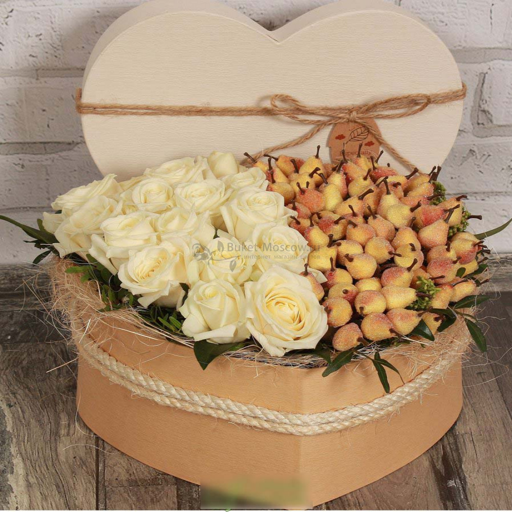 Изображение - Цветы в коробке "Твое сердце" - купить в Москве