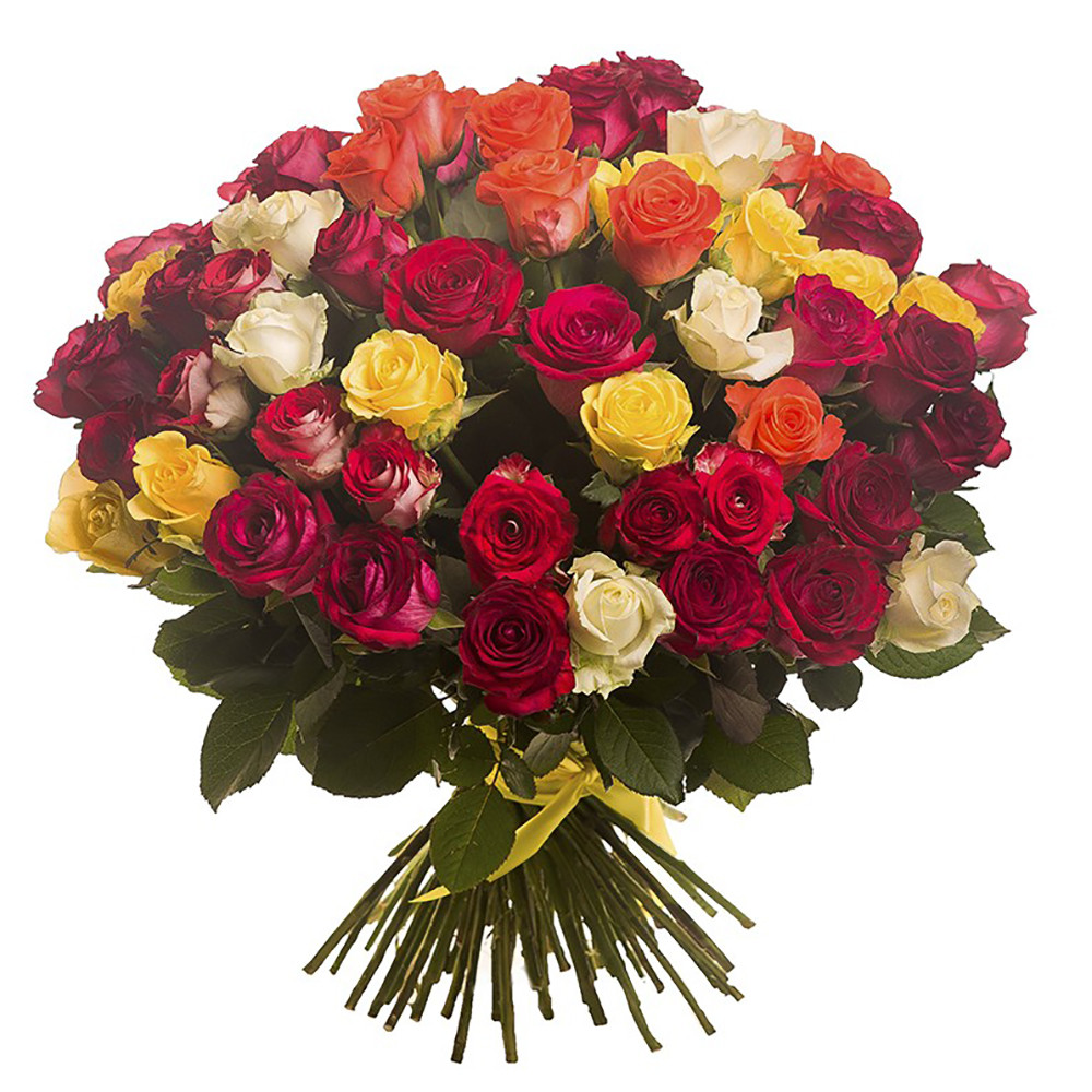 Изображение - Букет из 101 розы 40 см Микс - купить в Москве