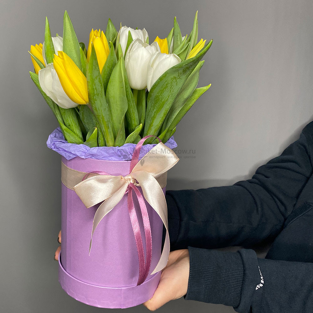 Изображение - Цветы в коробке "Дары" Весны - купить в Москве