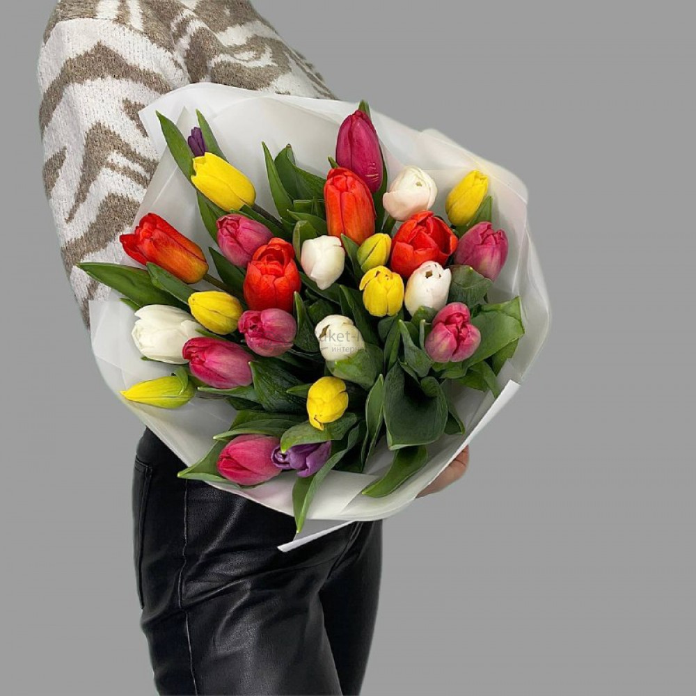 Изображение - Микс разноцветных тюльпанов - купить в Москве