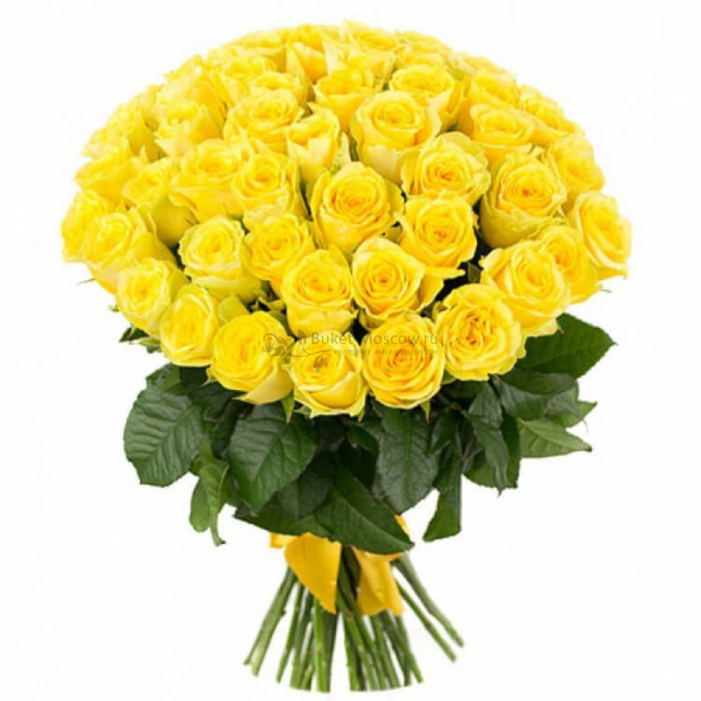 Изображение - Букет жёлтых Роз 80 см - купить в Москве