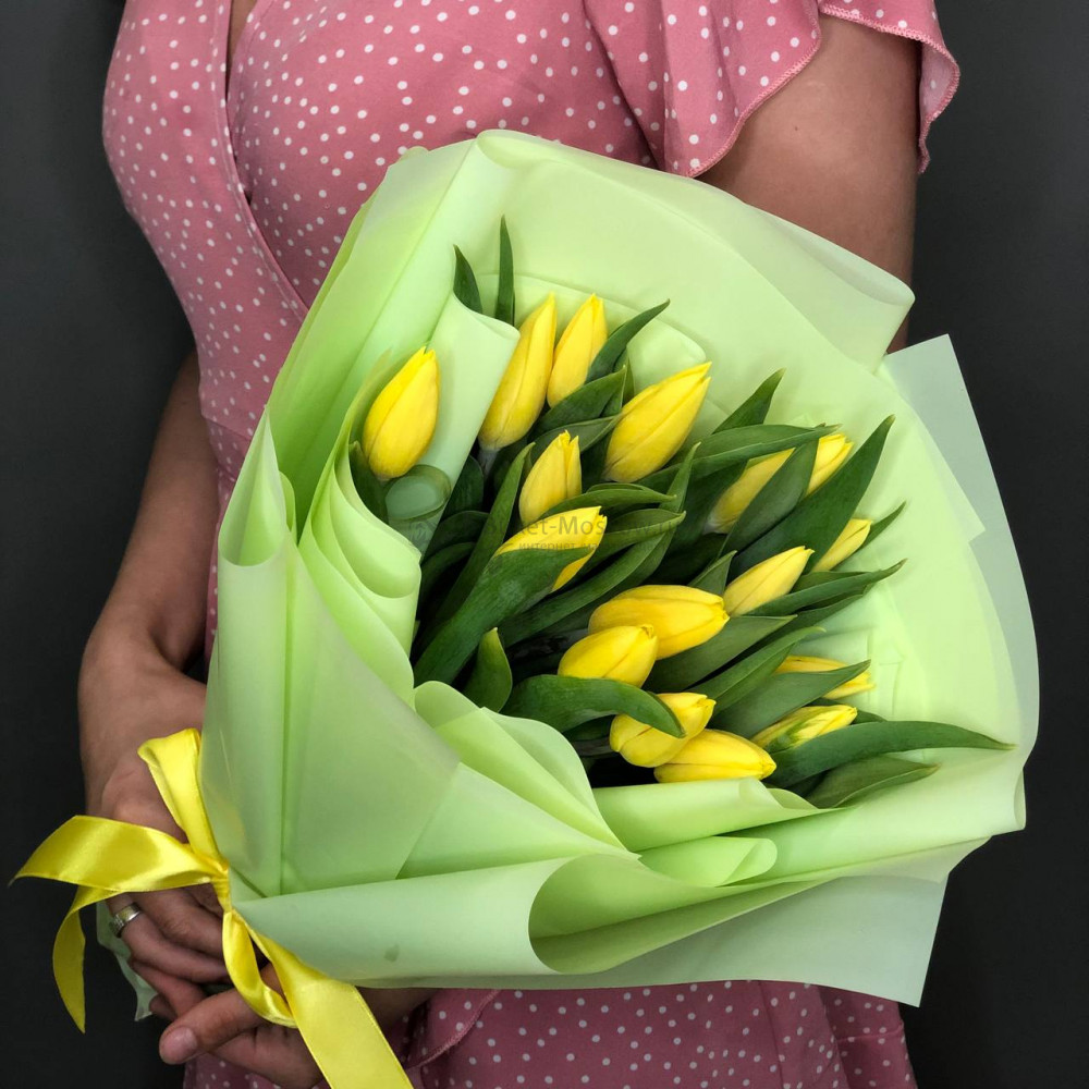 Изображение - Букет из желтых тюльпанов - купить в Москве