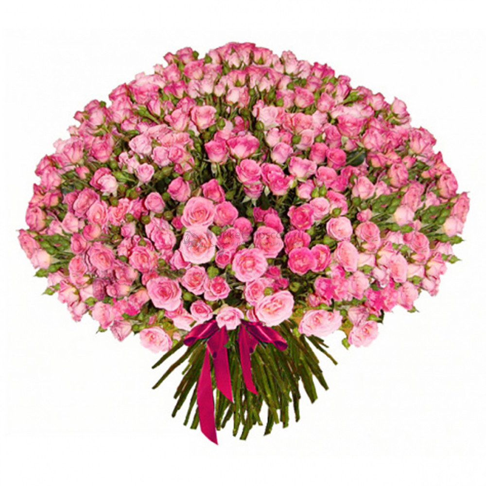 Изображение - Букет из 101 Кустовой розы - купить в Москве