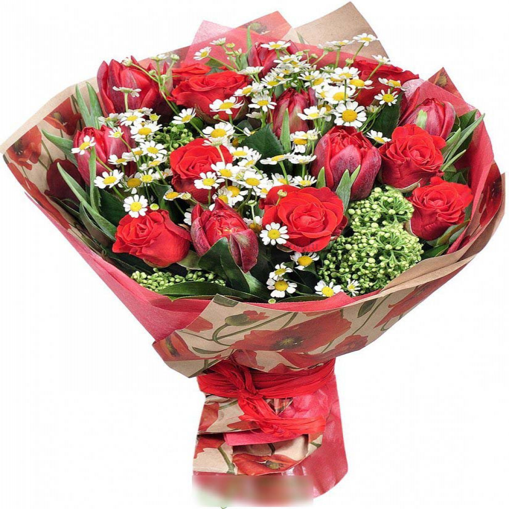 Изображение - Тюльпаны и розы - купить в Москве