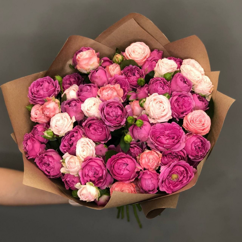 Изображение - Микс из 25 кустовых пионовидных роз - купить в Москве