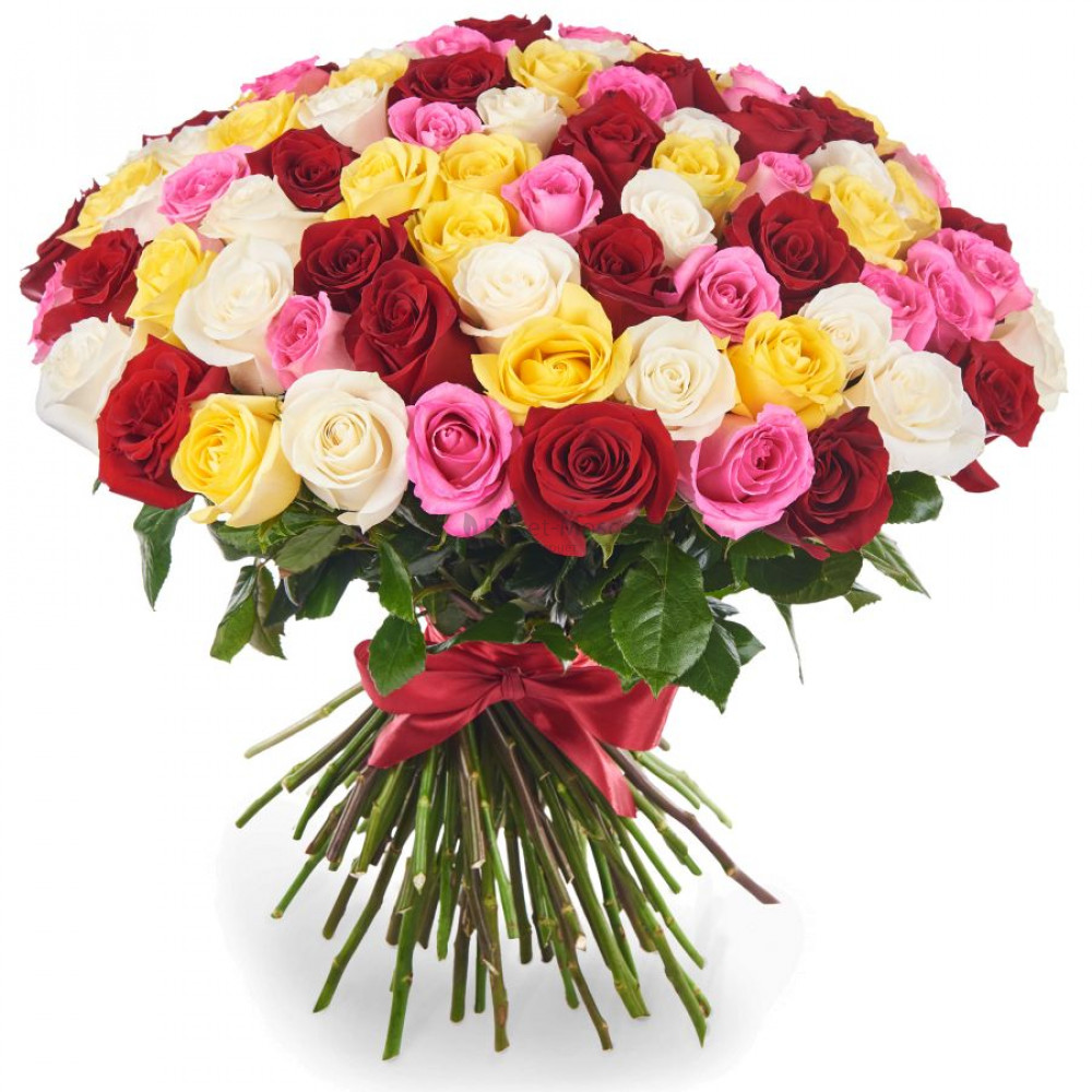 Заказать букет роз 80 см (микс) от 1790 рублей.Розы разных оттенков. Цена  2960 руб.
