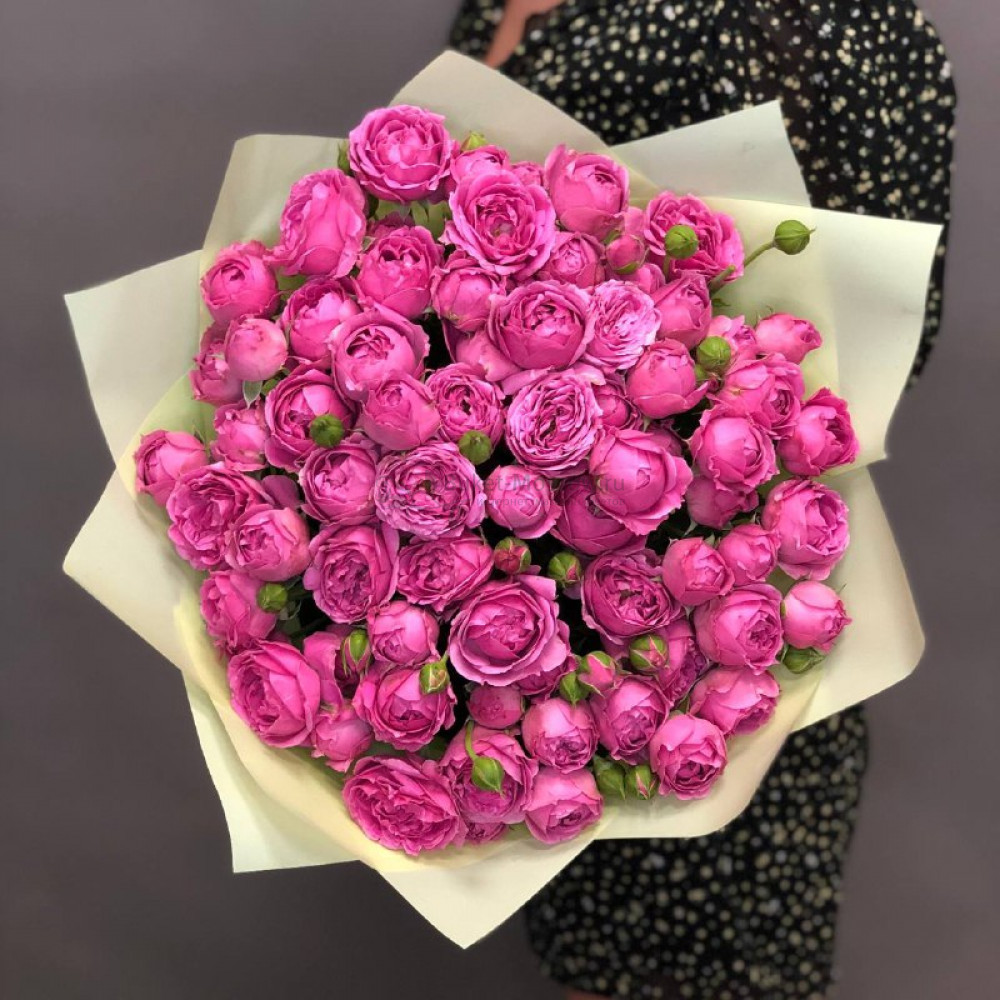 Изображение - Монобукет из пионовидной кустовой розы - купить в Москве